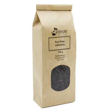 Pyszny Earl Grey malinowy pakowany 100g